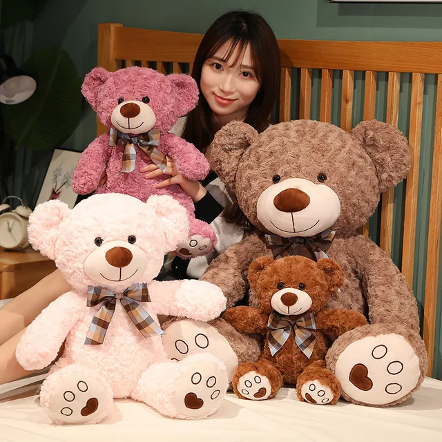 35/50/60CM Cute Classic Teddy Bear Plush Toys Kawaii Bow - Image 4