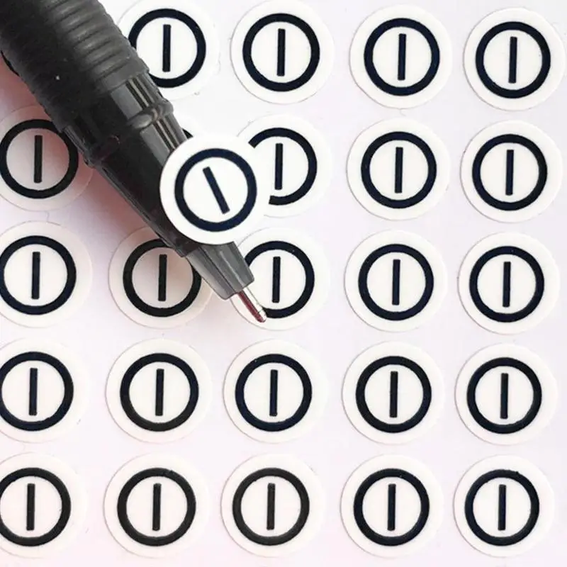 Positive And Negative Labels Stickers 8mm Coated And Paper Plus Round Stickers Minus H4q0 general stickers