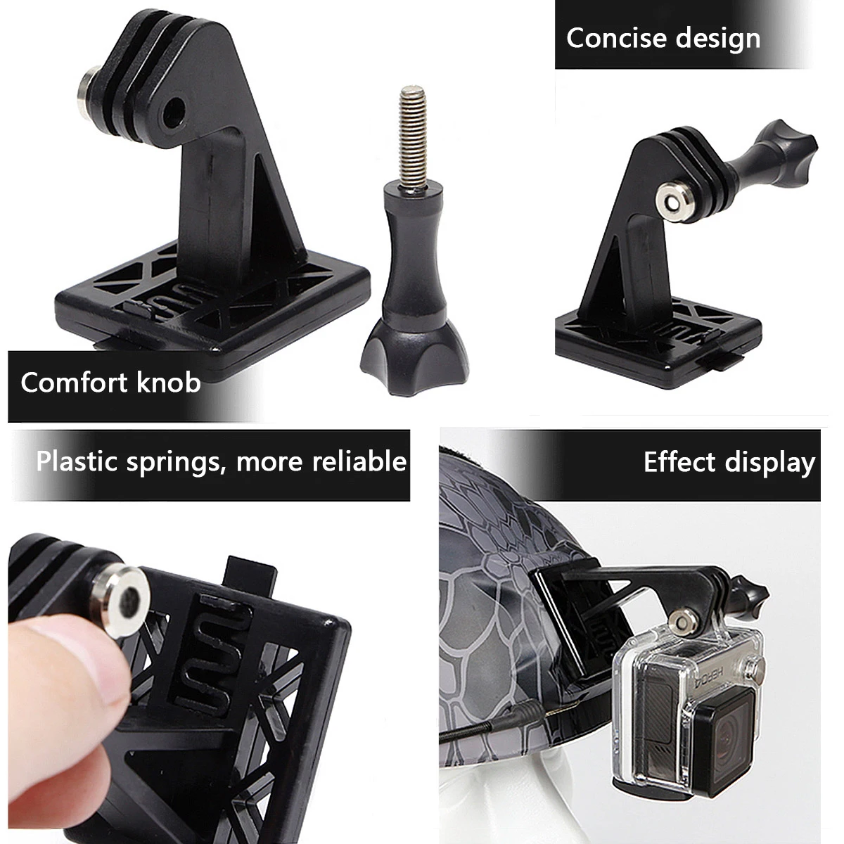 Sangle de fixation pour caméra d'action 360° attachée à un sac à dos, prête à l'emploi.