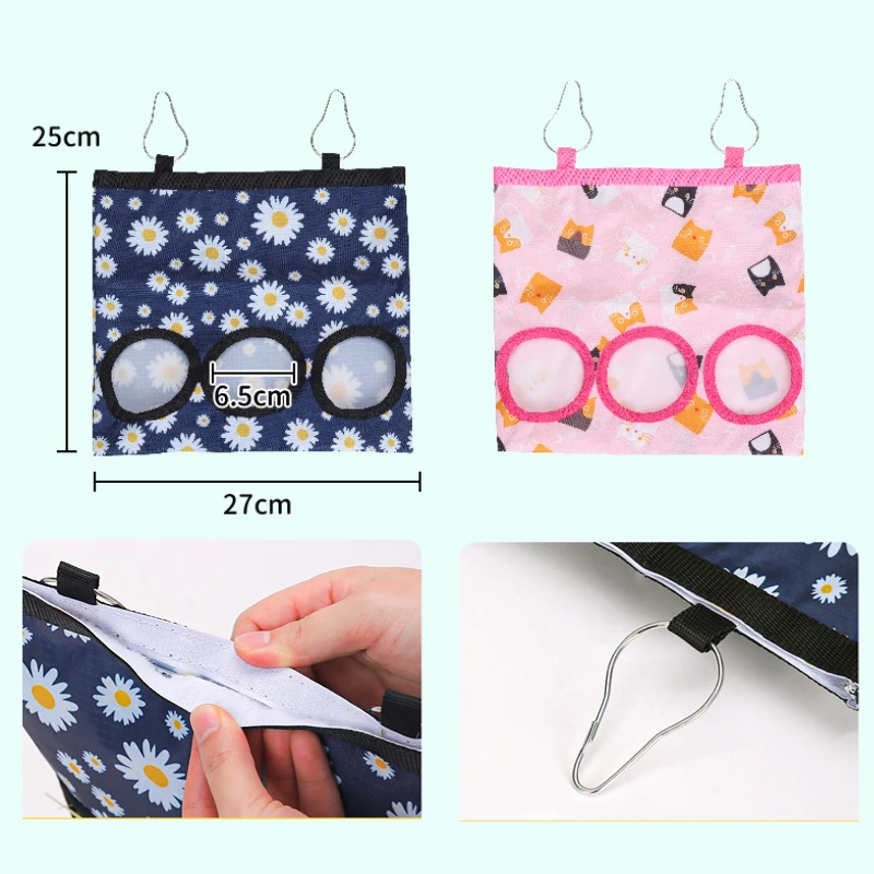 Hay Bag Hanging Pouch Feeder Holder Feeding Dispenser Container for Rabbit Guinea Pig Small Animals Pet Bunny Cage Accessories