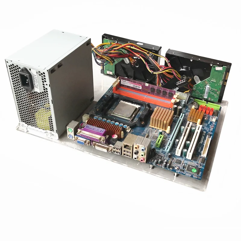 컴퓨터 케이스 투명 아크릴 싱글 보드 컴퓨터 마더보드, DIY 개조 브래킷, ITX E M-ATX 메인보드 브래킷