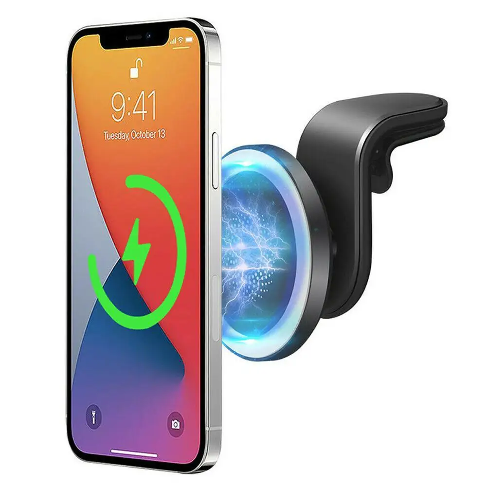 mobile phone holder 15W Mag Safe Car Mount Holder Wireless Charger for iPhone 12 13 Pro MAX MINI Adsorption mobile Phone Charging Mobile Bracket phone holder for desk