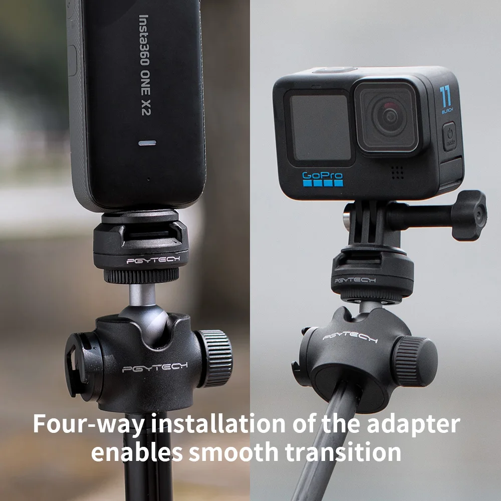 Pgytech-conjunto de Câmaras Caplock de Ação Liberação Rápida Interface 14 Design Dual-lock Adequado para Gopro Insta360 Dji e Smartphones - Image 4