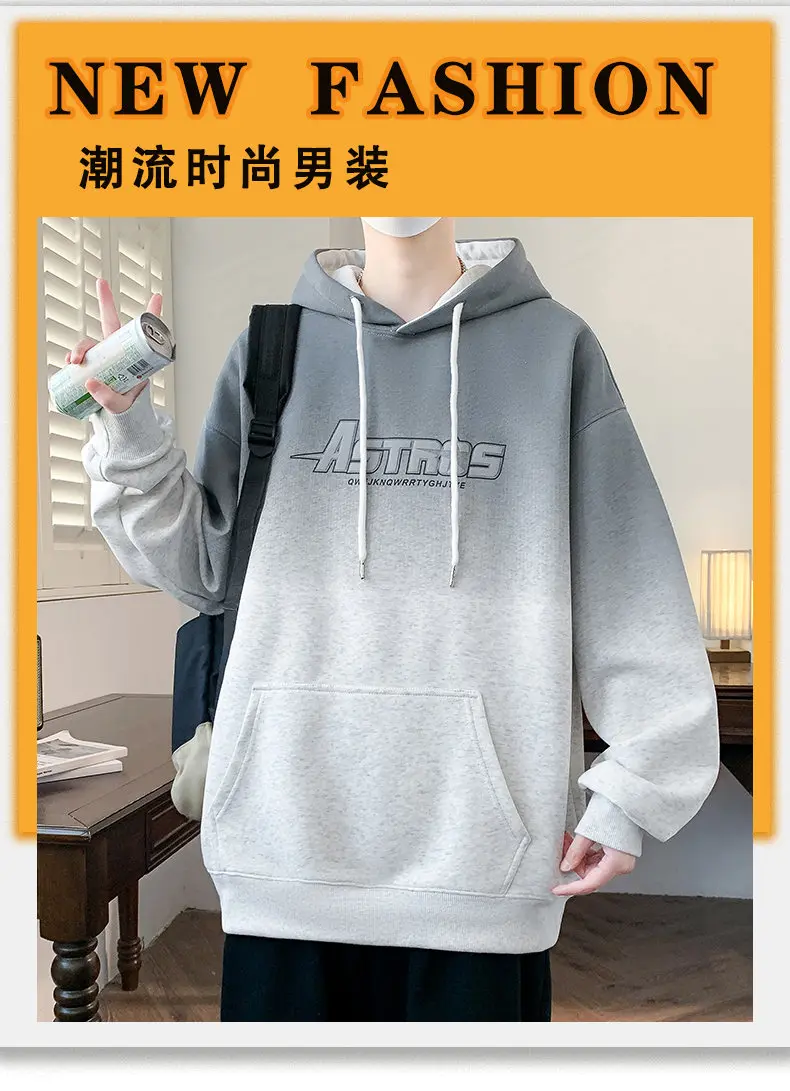 Modische Herren-Baumwoll-Hoodies 2026 Frühling Herbst Streetwear Kapuzenpullover Lässige Pullover Outdoor-Sport-Hoodies Oberbekleidung – Detail 1