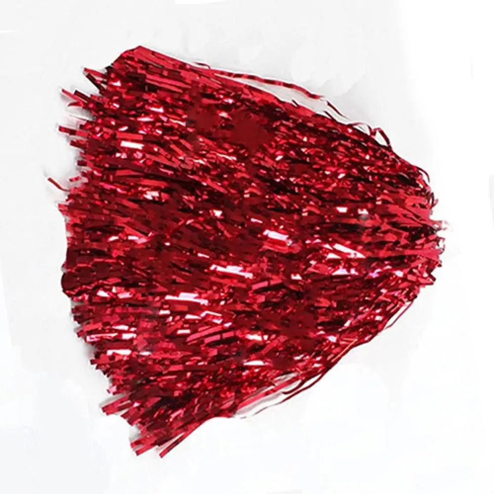 1Pc 26cm Cheerleading Pom Poms Metallic Cheerleader Cheer Cheerleading Dance Party Team Match Sports Hand Dance Pompoms