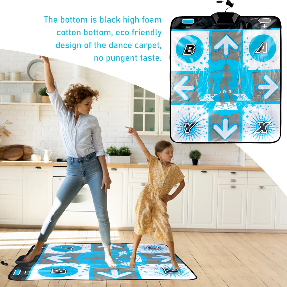 Gaming Step Foot Print Dance Pad Anti Slip Bodybuilding Home Revolution Mat  Blanket Video Arcade Fitness HD For Wii