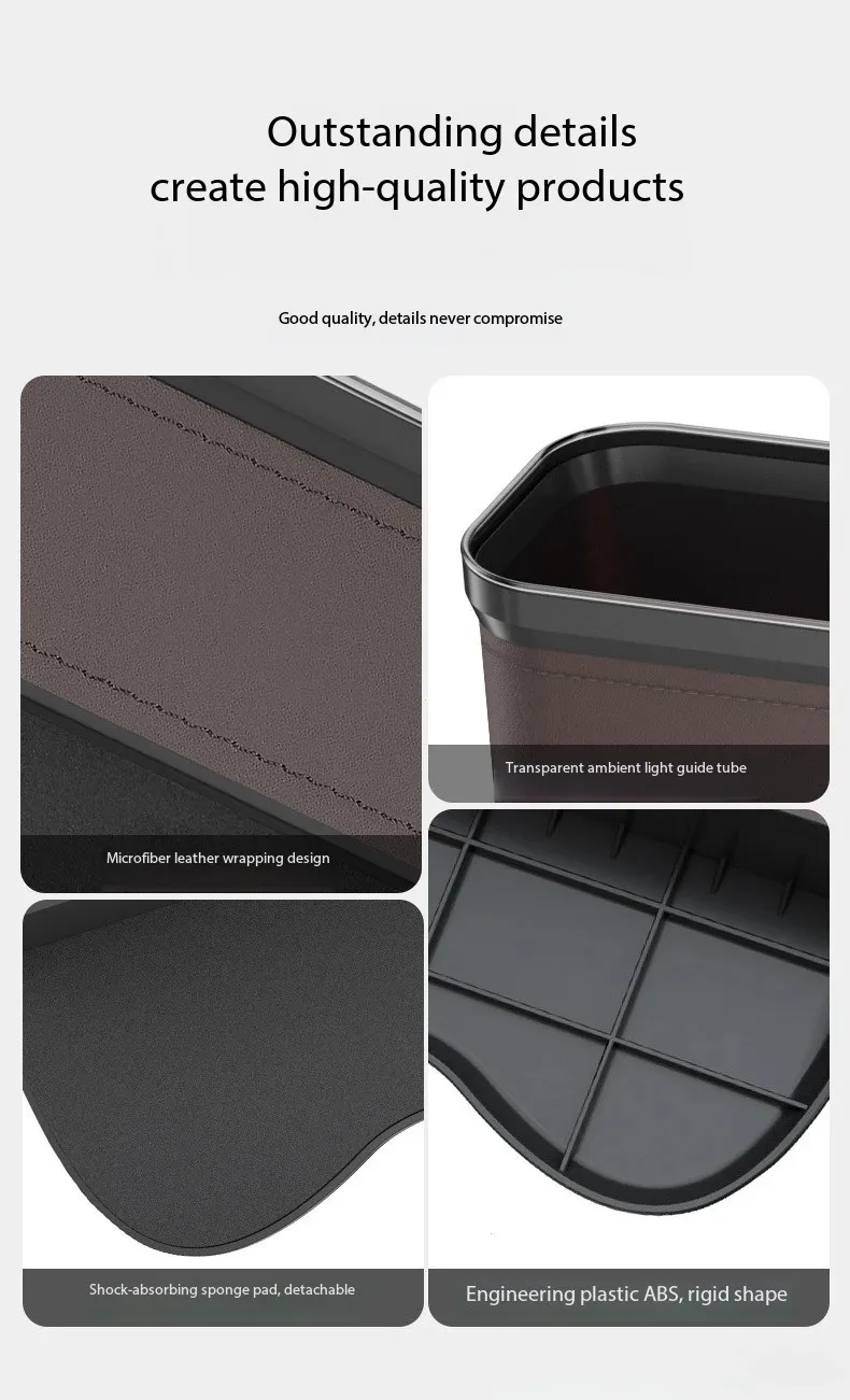 LED Car Crevice Storage Organizer Box Car 2 USB Charging Colour Light Seat Gap Storage Box Auto Interior Stowing Tidying