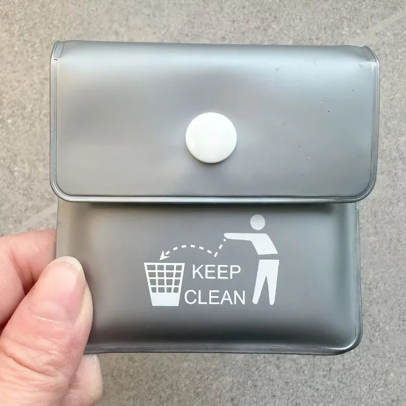 1pc Portable Fireproof Odorless Ashtray - Compact Square Cigarette Ash Pouch with Secure Lid, for Travel, Camping, Outdoor Use