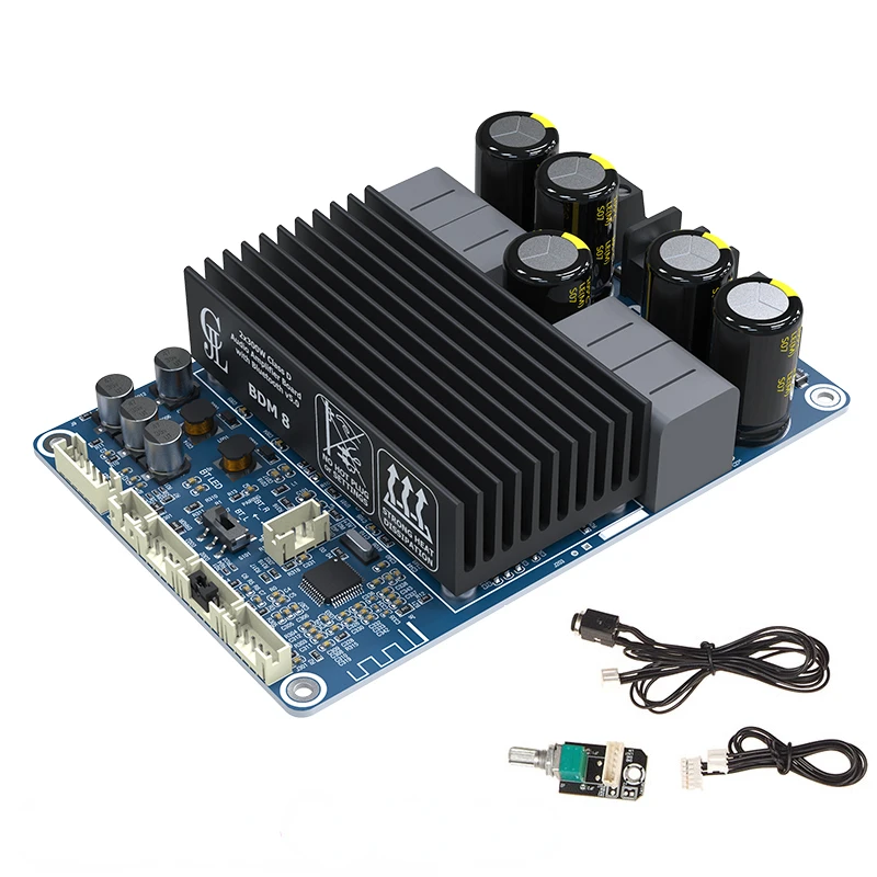 

TPA3255 Bluetooth 5.0 Class D Stereo Audio Amplifier 300W+300W AUX Input Volume Conctro I2S Output DC24-48V