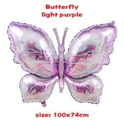 Vibrant Butterfly & Flower Helium Foil Balloons for Celebrations and Decor (Purple)