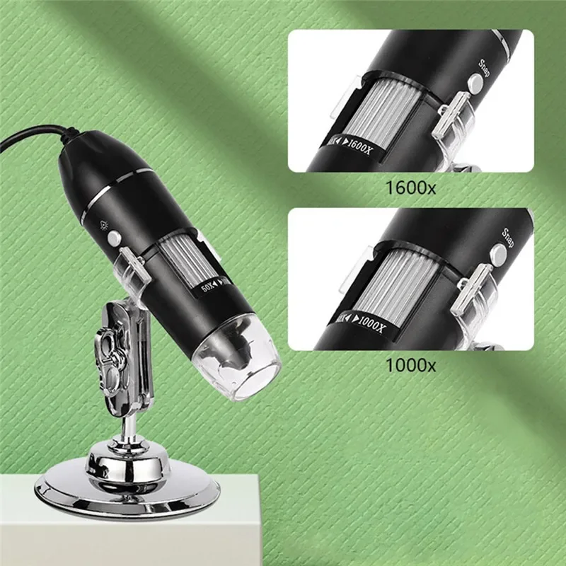 Digital Microscope Camera C USB Type Portable Electronic Microscope 1600X 1000X 500X Soldering Magnifier Cell Phone Repair