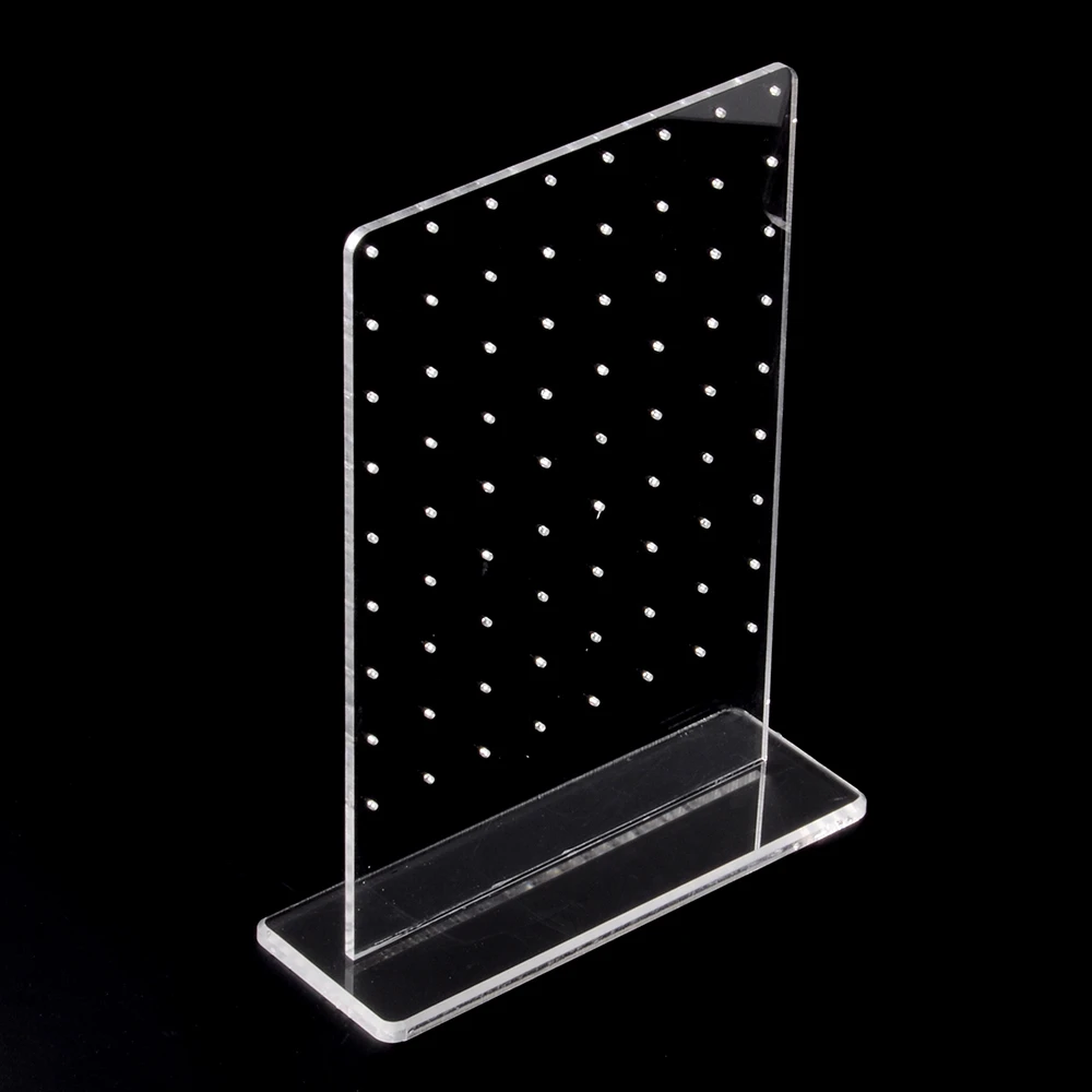 72 Holes Earring Display Holder Acrylic Stand Seller Piercing Jewelry Display Organizer Shelf Multi Ear Studs Storage Rack