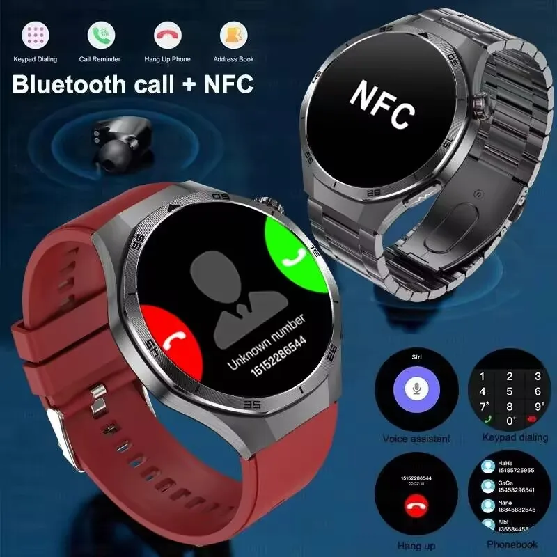 2025 New GT6 Pro Watch ECG+PPG Blood pressure Therapy SmartWatch Lipids Uric acid Three highs Watches Men NFC Call Health Clock