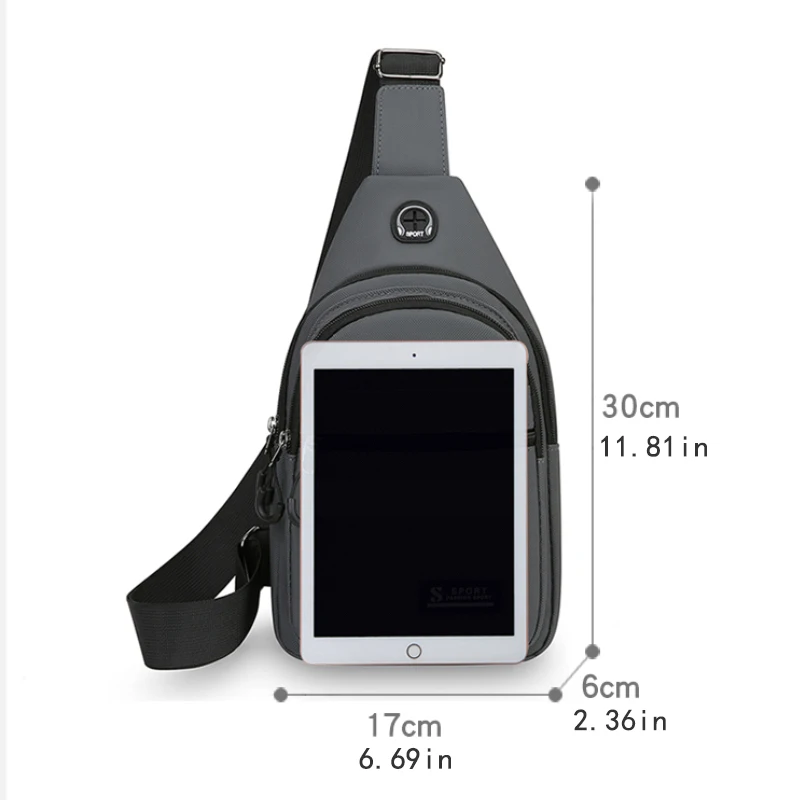 1 adjustable men's and women's crossbody bag -38.1cm sports chest bag, durable travel and hiking backpack