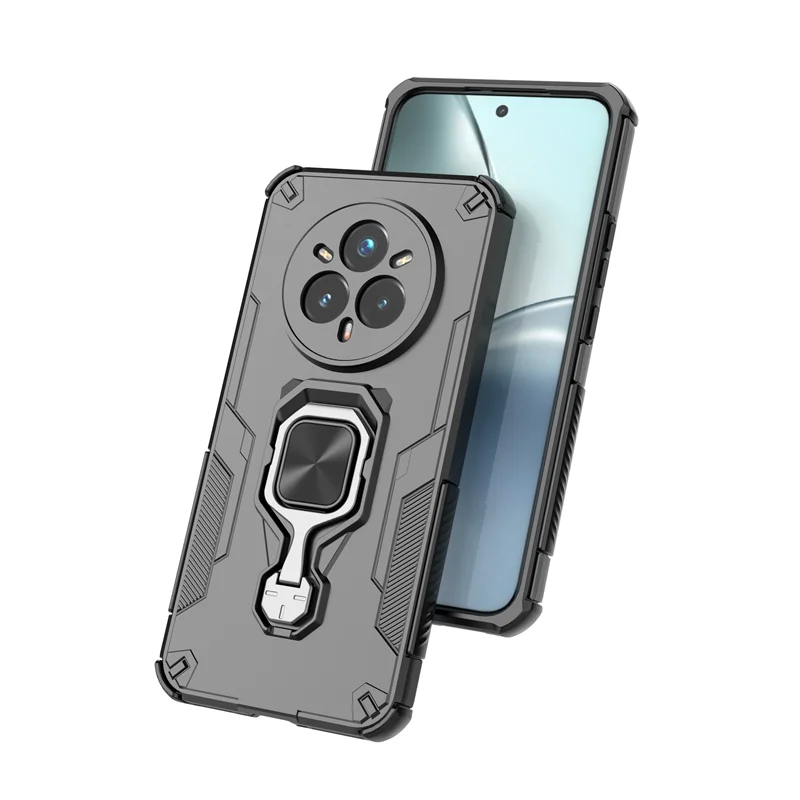 Shockproof Armor Magnetic Ring Holder Phone Case with Camera Lens Protection