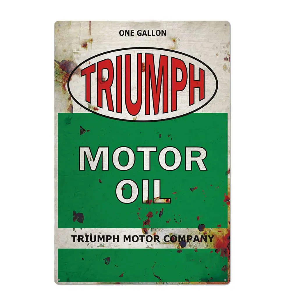

Original Retro Design Motor Oils Metal Wall Art Signs, Thick Tinplate Print Poster Wall Decoration Garage (8"x12")-Metal Tin Sig