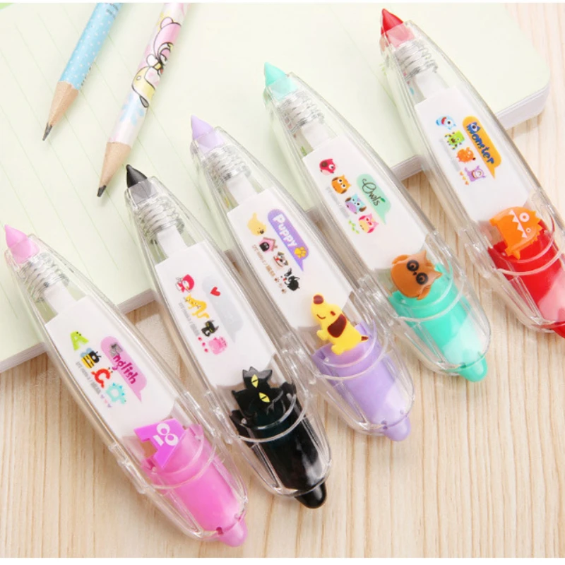 Cute Animal Lace Correction Tape Decorative Pen for DIY Hand Account Diary Scrapbook Sticker School Student Gift Supplies