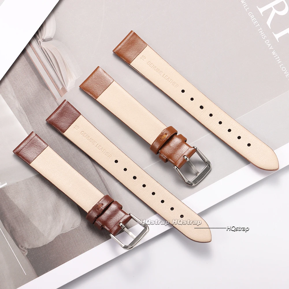 Elegant Slim Leather Watch Strap for Women – High-Quality Universal Replacement Watchband