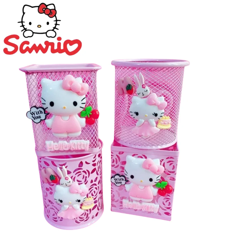 

Милая школьная коробка для канцелярских принадлежностей Hello Kitty с героями аниме «Моя Мелодия» Sanrio, Детский многофункциональный держатель для ручек