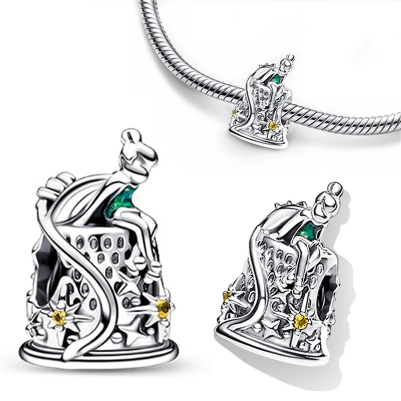 Beads Charms, 925 Silver, Mermaid Princess Dress, DIY Dangle, Fit Original Pendant Bracelet Necklace, Fashion Jewelry