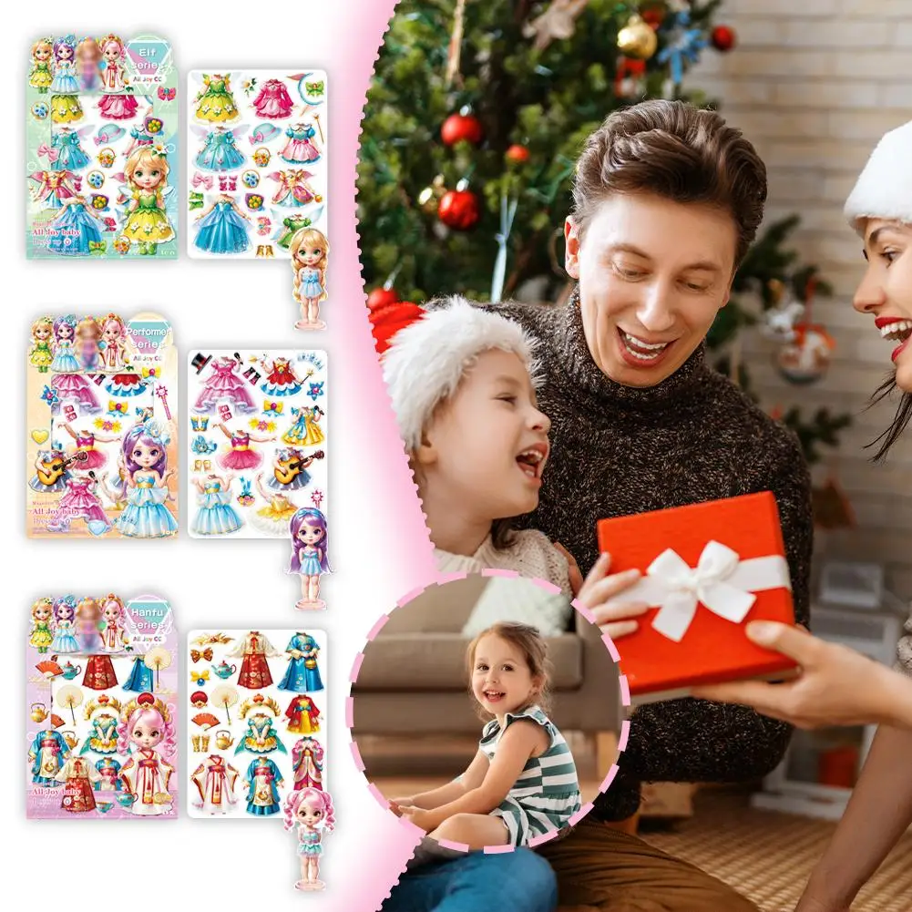 새로운 다목적 공주 자기 조용한 책 자기 자기 장난감 드레스 공주 척 인형 DIY 놀이 소녀 ?   선물 크리에이트 Z8X5