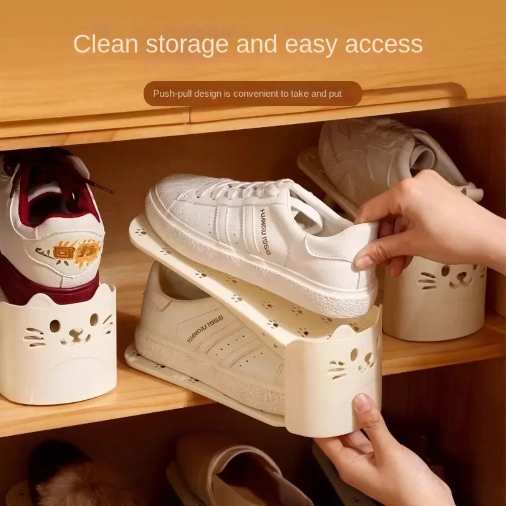 Adjustable Shoe Rack Double Layer Shoe Organizer Space Saving Shoes Stand Closet Organization 1/10CS