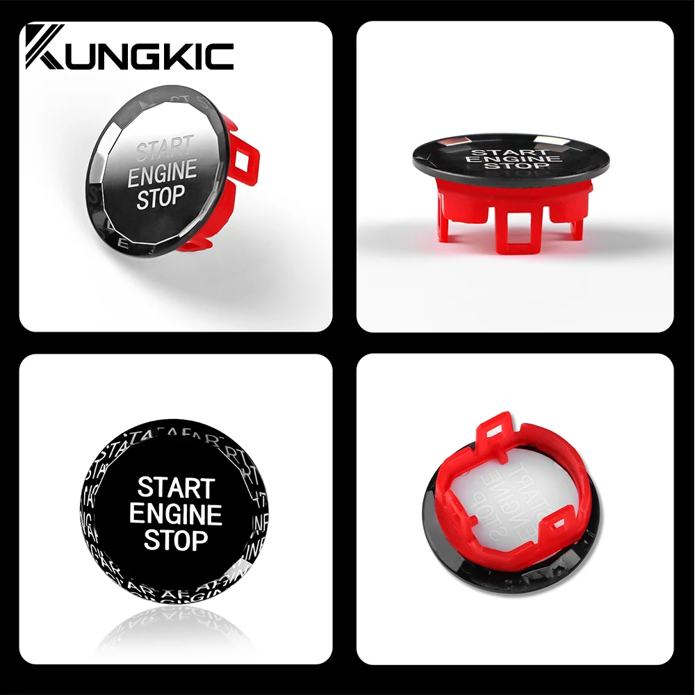 Crystal Car Engine Start Button Ignition Cover Stop Switch Accessory