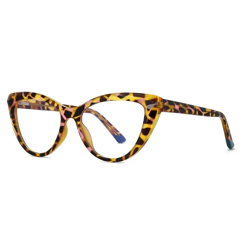 56638 Mode Cat Eye Anti Blau Computer Brille Männer Frauen Hohe Qualität Federscharnier Optische Brillengestell