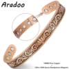 ARADOO Magnetic Copper Bracelets for Women Enhanced Strength Copper High Gauss Neodymium Magnetic Therapy Bangle 1