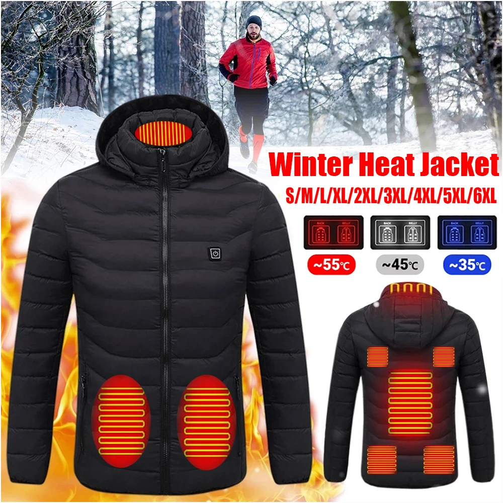 2021 Nwe Men Winter Warm Usb Heating Jackets Smart Thermostat Pure ...