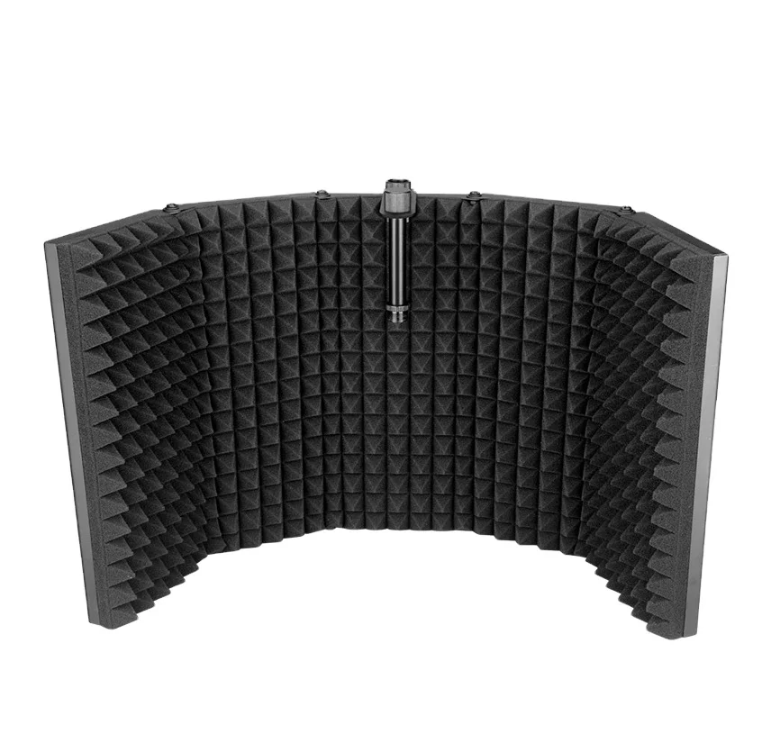 Protector De Aislamiento De Sonido De Microfono Filtro De Reflexion De Grabacion De Microfono De Estudio