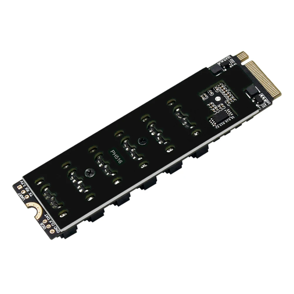 M2 M-EKY PCIE3.0 에서 SATA6G 도킹 확장 카드, 6 포트 확장 카드, 하드 디스크 지지대 SATA용 변속기 속도 16000 MB/s