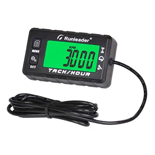 

Digital Tach Hour Meter for Small Engine, RPM Alert,Battery Replaceable,Used on Lawn Mower Outboard Motor ATV Snowmobile