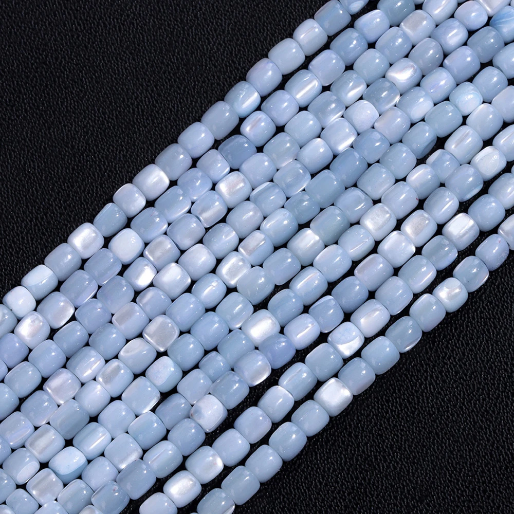 110pcs/strip 3mm Cylinder Shape Bead Natural Mother Of Pearl Shell