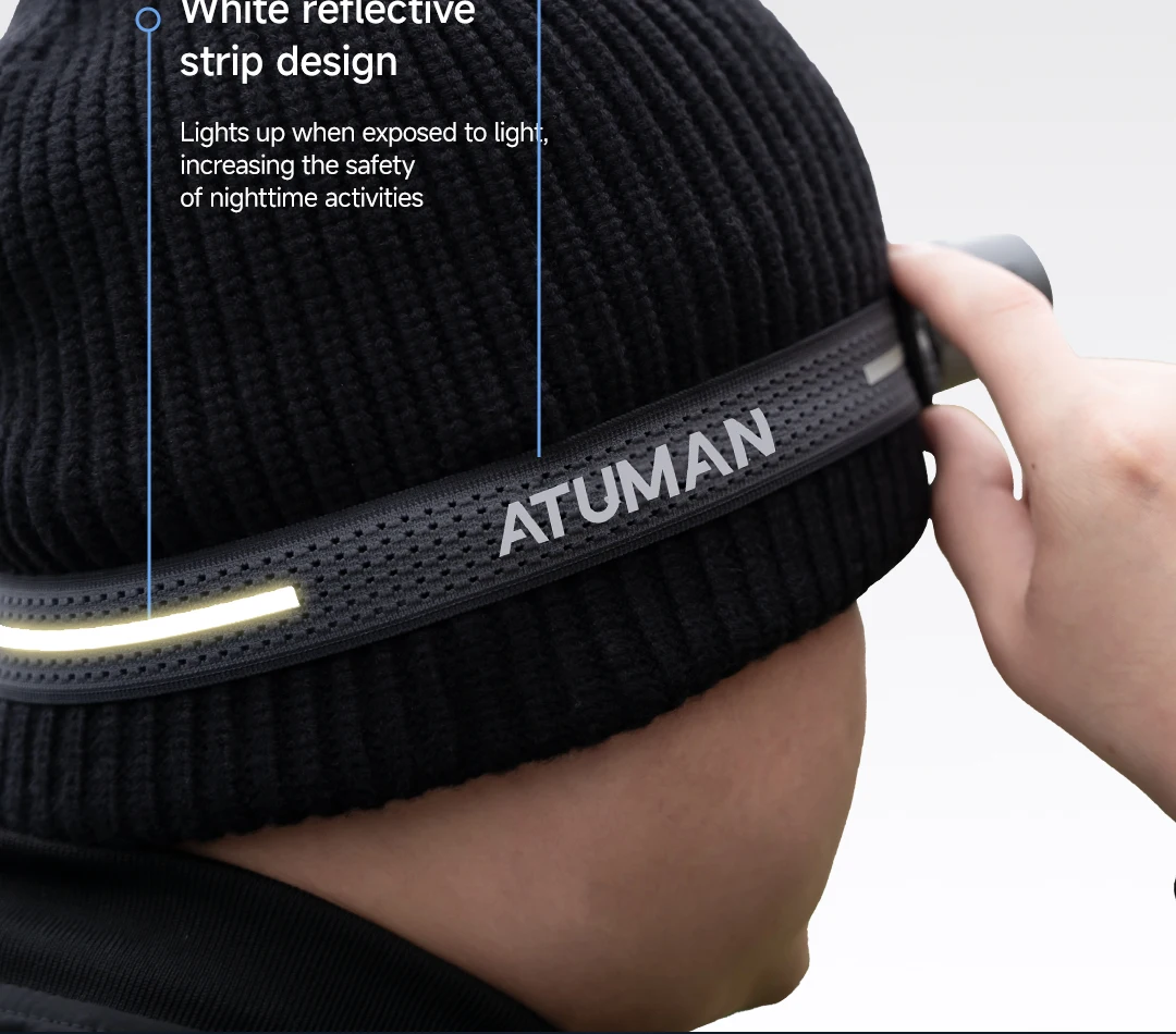 ATuMan Rechargeable LED Headlight with Motion Sensor 8 Light Modes 1200 Lumens for Hiking,Outdoor,Fishing