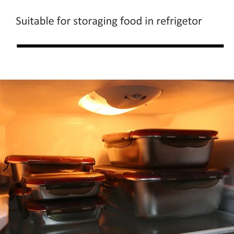 304 Stainless Steel Lunch Bento Box Sealed Leakproof Portable Food Storage Box Household Pickle Box Refrigerator Food Container - Image 5