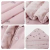 Newborn Baby Blanket With Hooded Windproof Go Outside Warm Portable Swaddle Wrap In Basket Baby Car Safety Seats For 0-3 Months 4