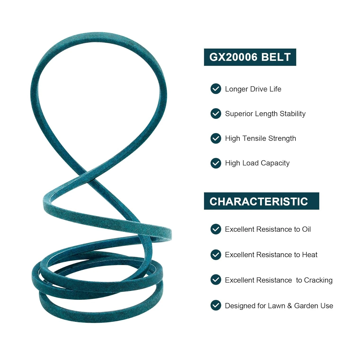 Mover Drive Belt 1/2" x 88.9" Kevlar Cord Replacement GX20006 for John D-eere GX20006 with 42" and 48" Deck Murray 037X81MA