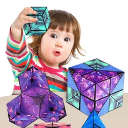 Stereo Geometry Magic Cube Magnetic 3D Puzzle Decompression New Variety Thinking Training Boy Grow the Intellect Toys