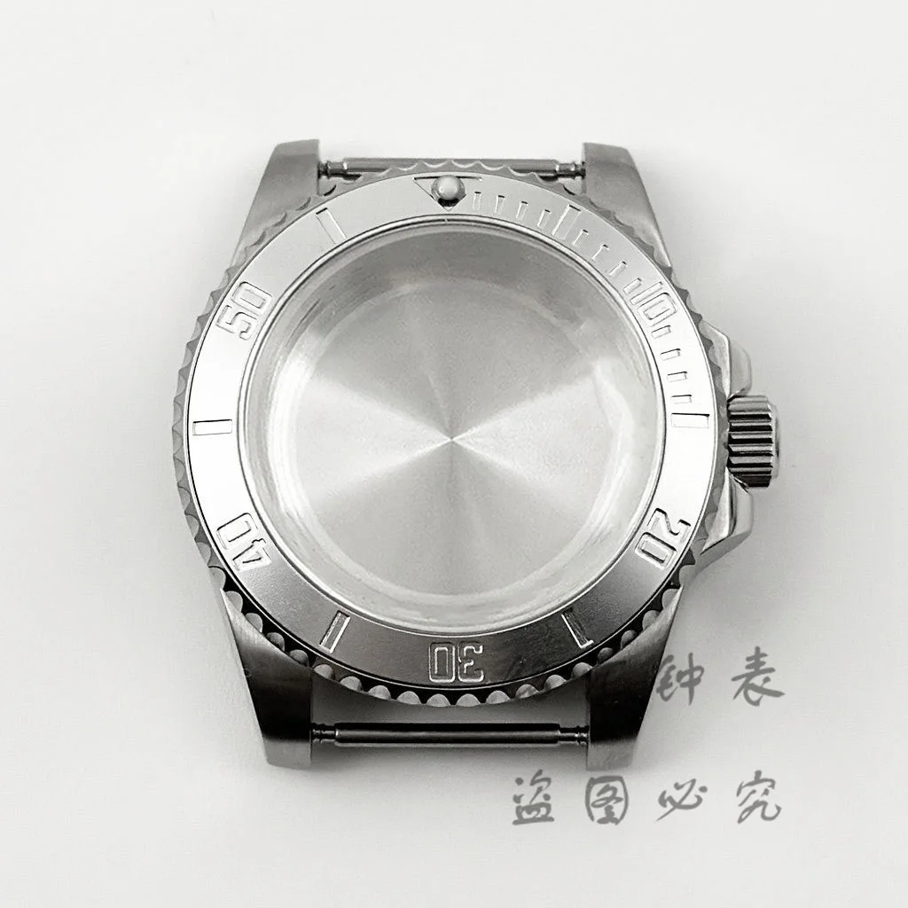 High-Quality 40MM GMT Watch Case with Aluminum Bezel, Stainless Steel Finish