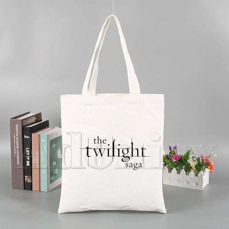 Twilight Funny Shopping Bag Graphic Tote Harajuku Women Canvas Shoulder Bag Female Ulzzang Eco Large-Capacity