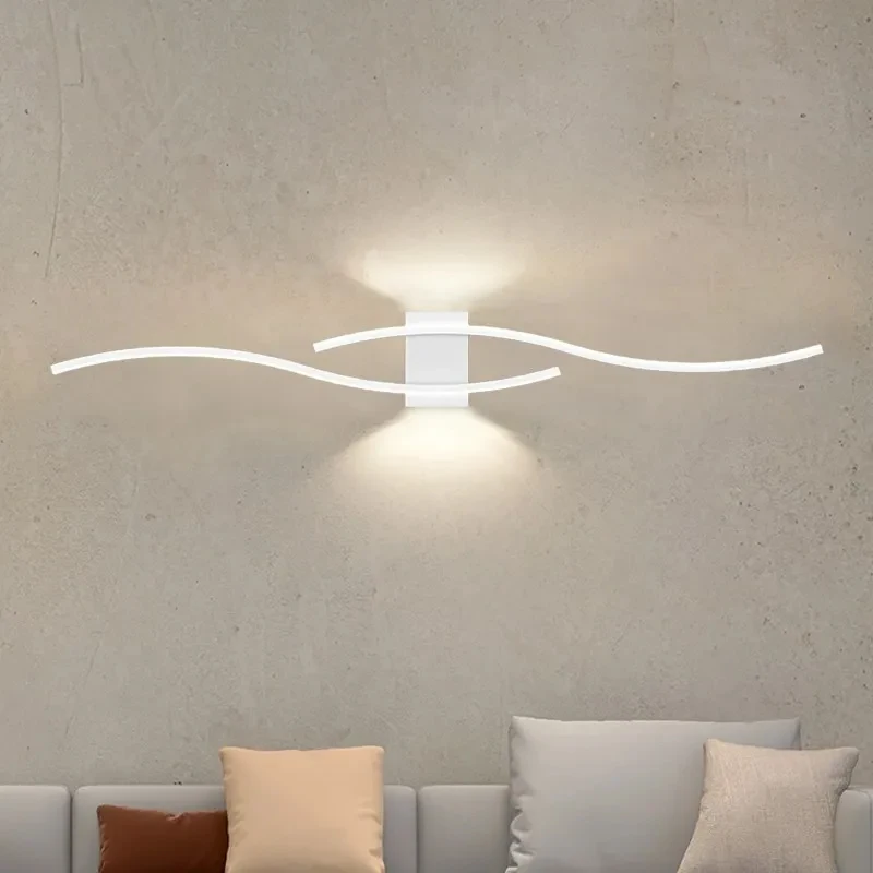 LED Wall Lamp Smart Remote Control Adjustable Color Temperature Brightness Bedroom Living Room Home Upper and Lower Led Lamps 3
