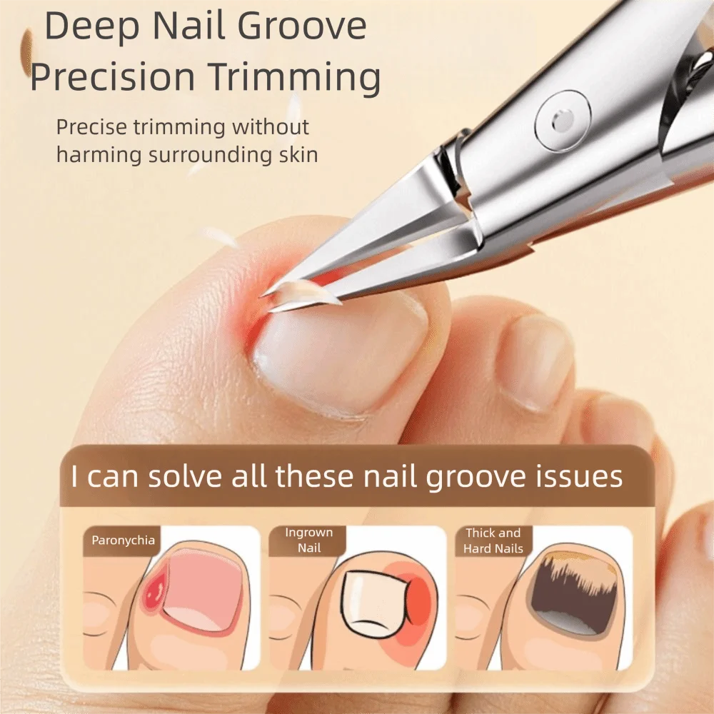 Professional Anti-Splash Slant Edge Nail Clipper Eagle Beak Trim Nails Oblique Toe Nail Trimmers Stainless Steel Manicure Tool