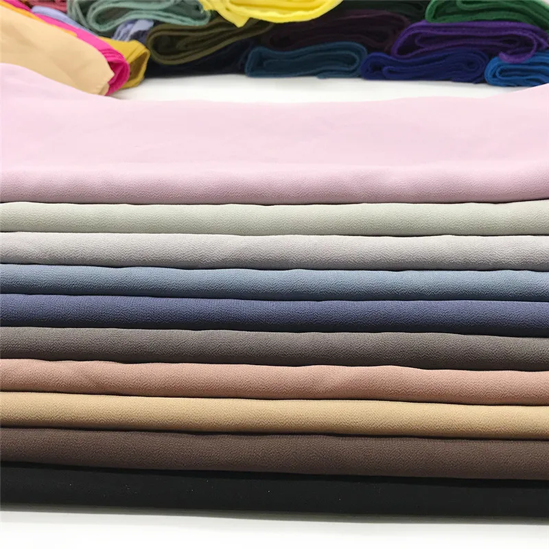 High Quality Good Stitching Stitch Plain Premium Heavy Chiffon Hijab Scarf Malaysian Women's Scarves Hijabs Long Shawl Shawls