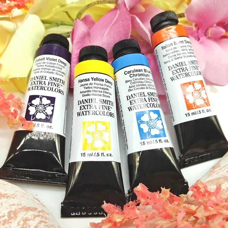 American DANIEL SMITH Series3 Natural Mineral Extra Fine Watercolor Piant 15ml/0.5 Fl Oz Tubes Painting Artists Drawing Supplies watercolor paint watercolor pigment