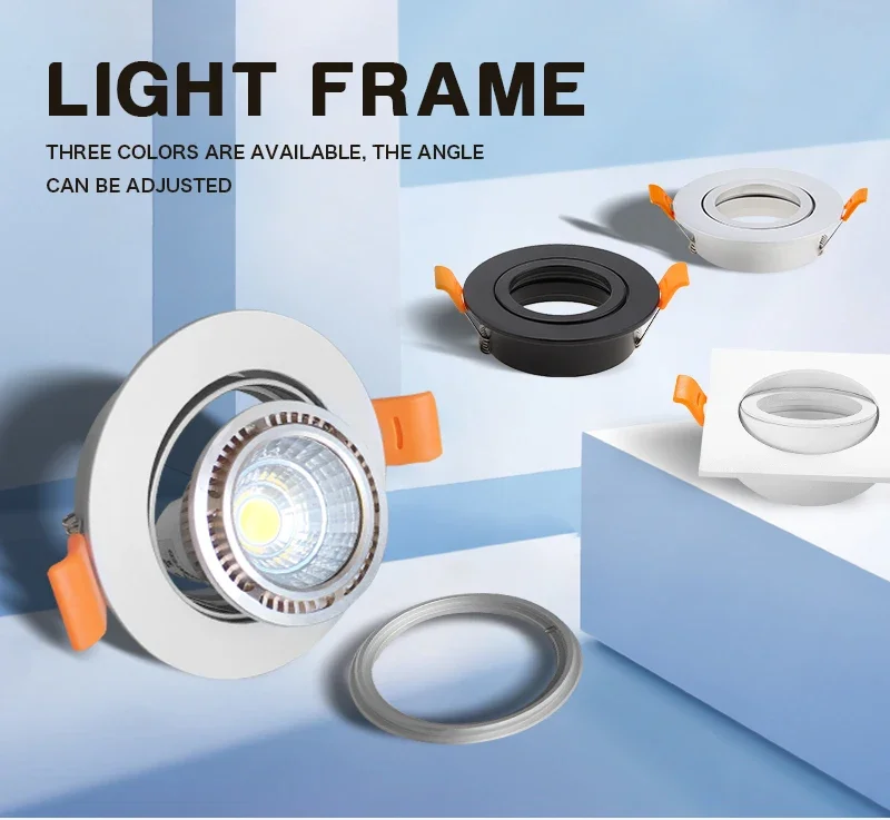 1/10PCS Adjustable Ceiling Light Frame Holder for GU10 Sef3c6df3e91d4dadb7a57f335f28d6cc9