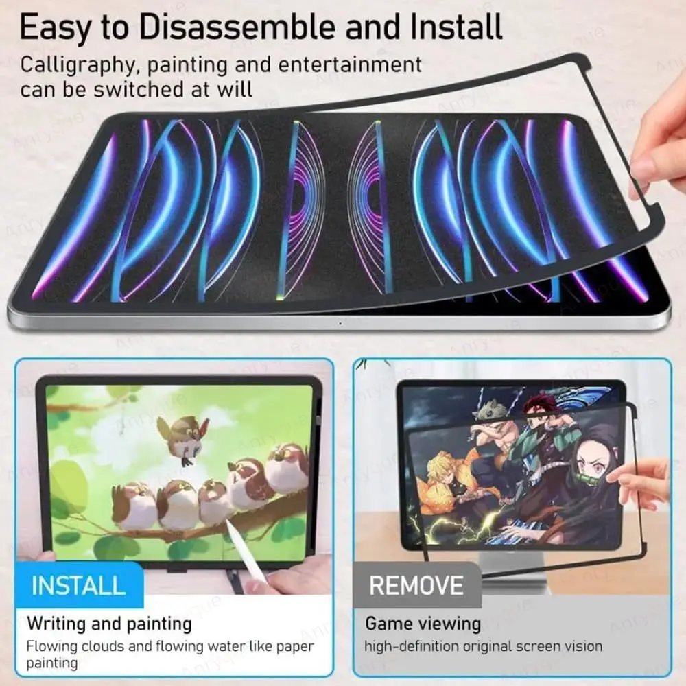 Paper Magnetic Like Screen Protector For Samsung Galaxy Tab S10/S9 Ultra 14.6 Inch S8 Ultra Tablet Detachable Screen Film 4