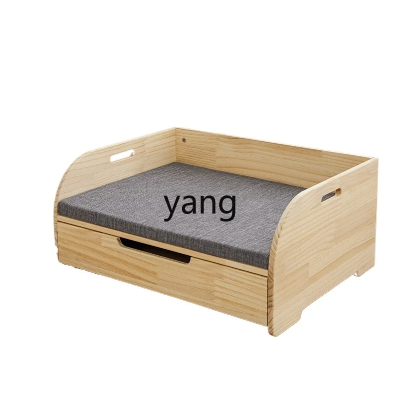 

Yjq Kennel Four Seasons Universal Solid Wood Pet Bed Small Dog Sofa Pet Bed Princess Bed