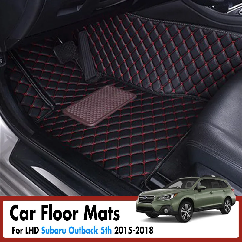 Car Floor Mats For Subaru Outback 5th 2015 2016 2017 2018 2019 Car Interior Leather Foot Mat