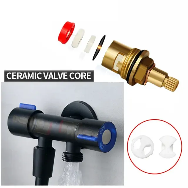 Valvole Angolari Doppia Uscita 20mm - Per WC, Lavatrice E Bidet, In Ottone - Foto 10